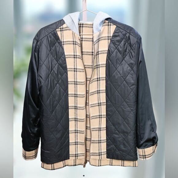 š„š„ MuntheāREADING JACKET OUTERWEAR Coat Insulated flannel Shacket Sizeā34 - Picture 10 of 16